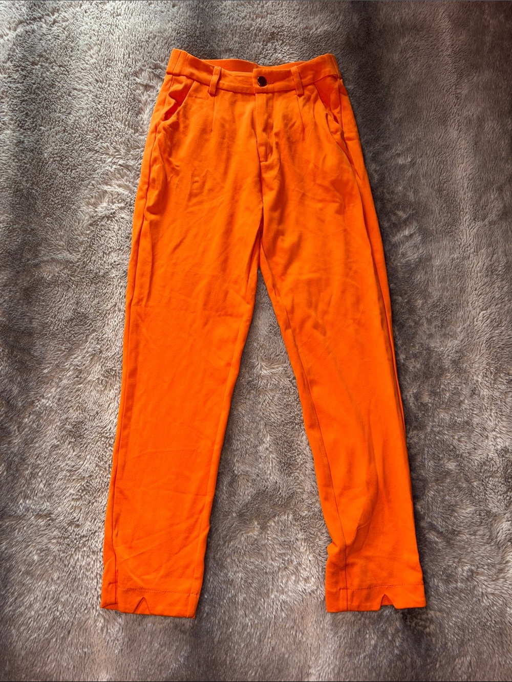 SHEIN Orange Slim Tapered Dress Pants 🤓